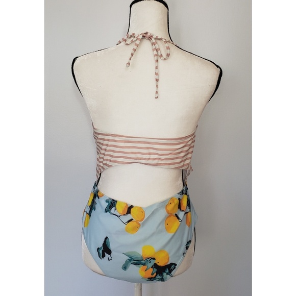 DOROTHY ORANGE AND STRIPE ONE PIECE SWIMSUIT - Picture 6 of 8